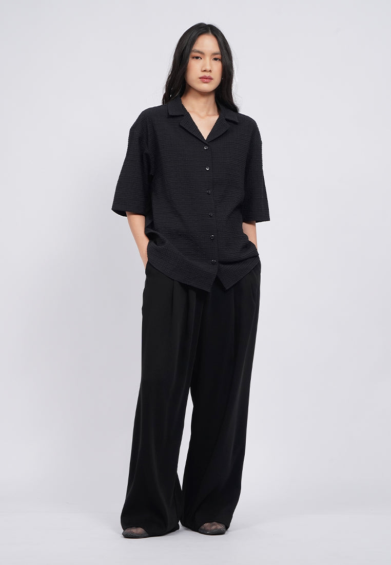 Oversized Boxy Shirt with Lapel