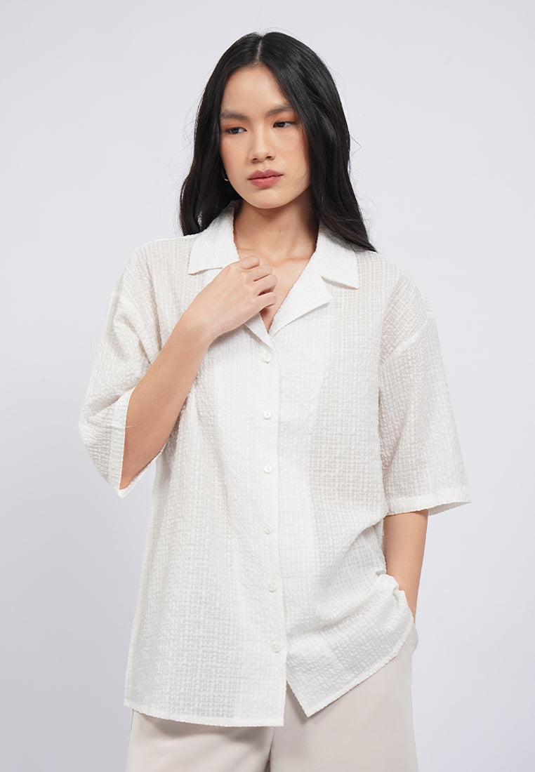 Oversized Boxy Shirt with Lapel