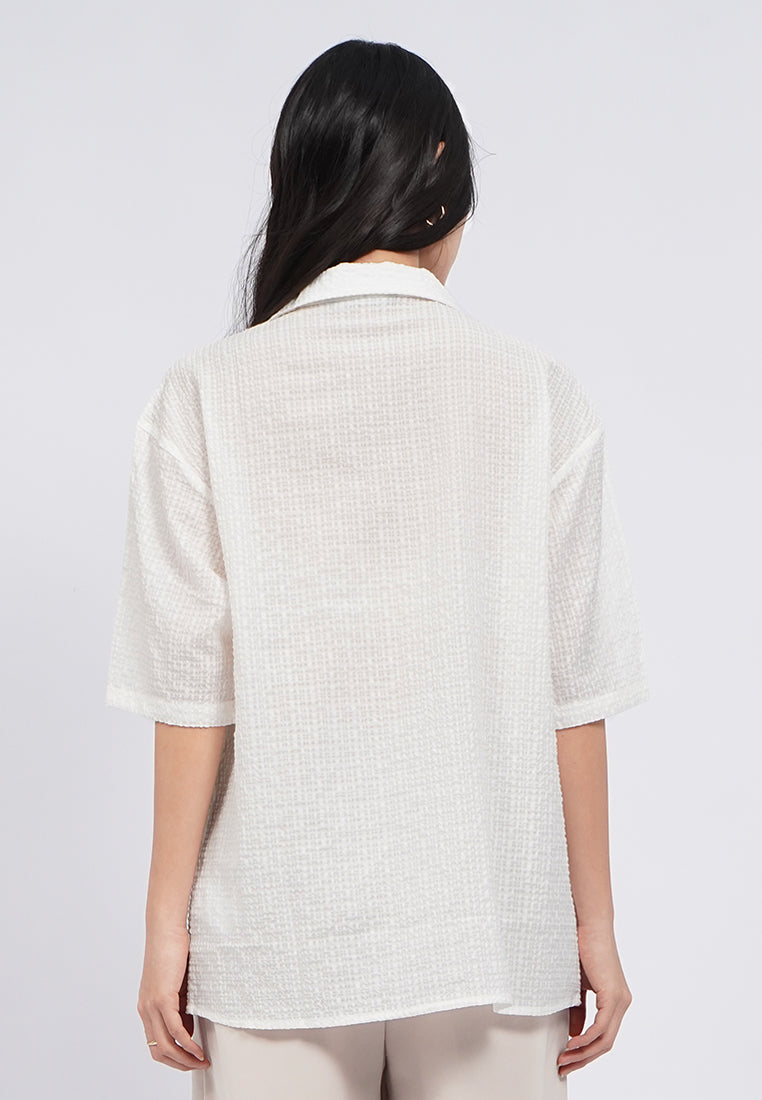 Oversized Boxy Shirt with Lapel
