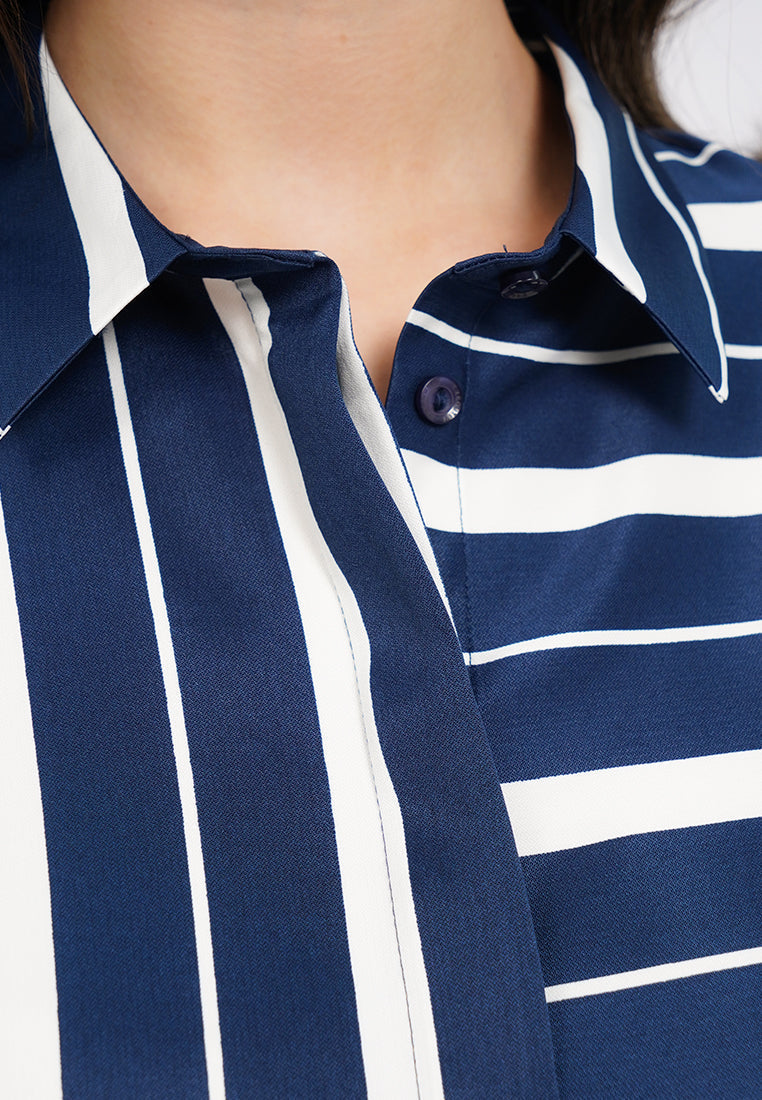 Printed Short Sleeve Blouse