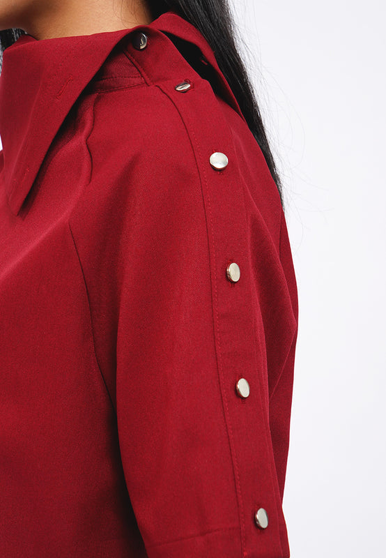 Asymmetrical Collar Blouse