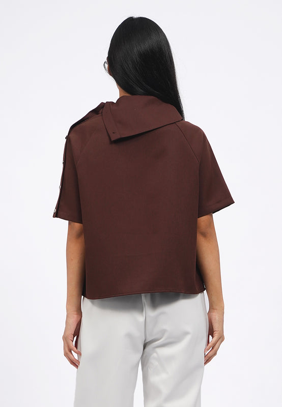 Asymmetrical Collar Blouse