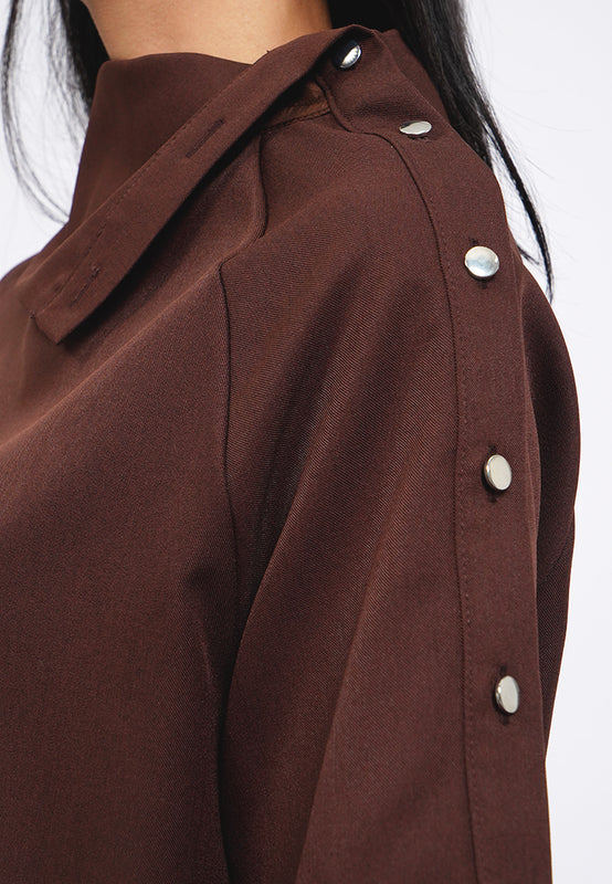 Asymmetrical Collar Blouse