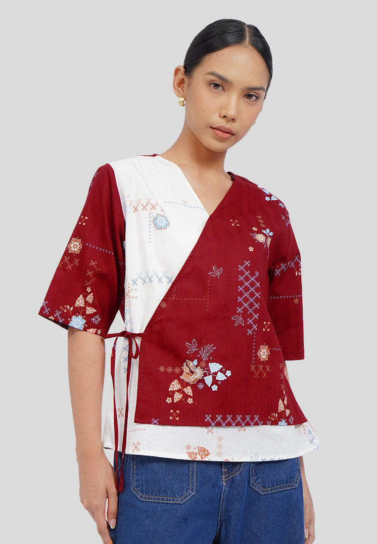 Asymmetrical Batik Blouse