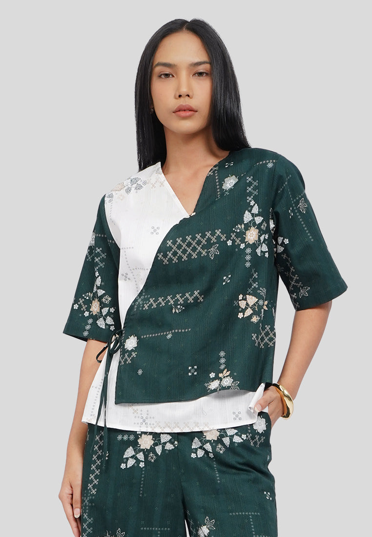 Asymmetrical Batik Blouse
