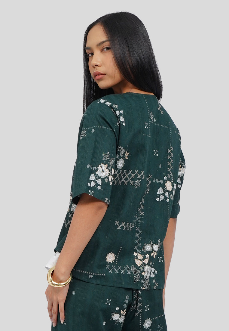 Asymmetrical Batik Blouse