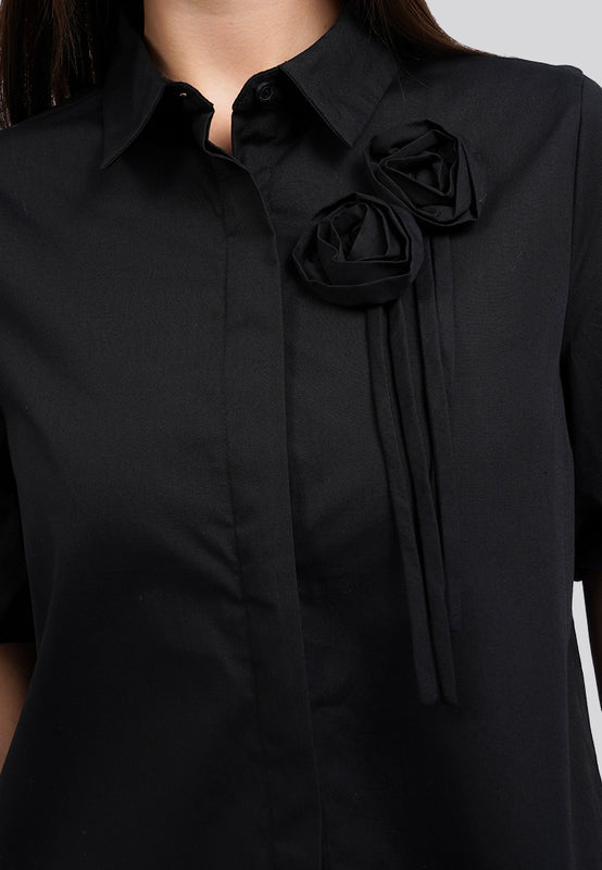 Embellished Ballon Sleeve Blouse