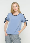 Polyester Short Sleeves Blouse