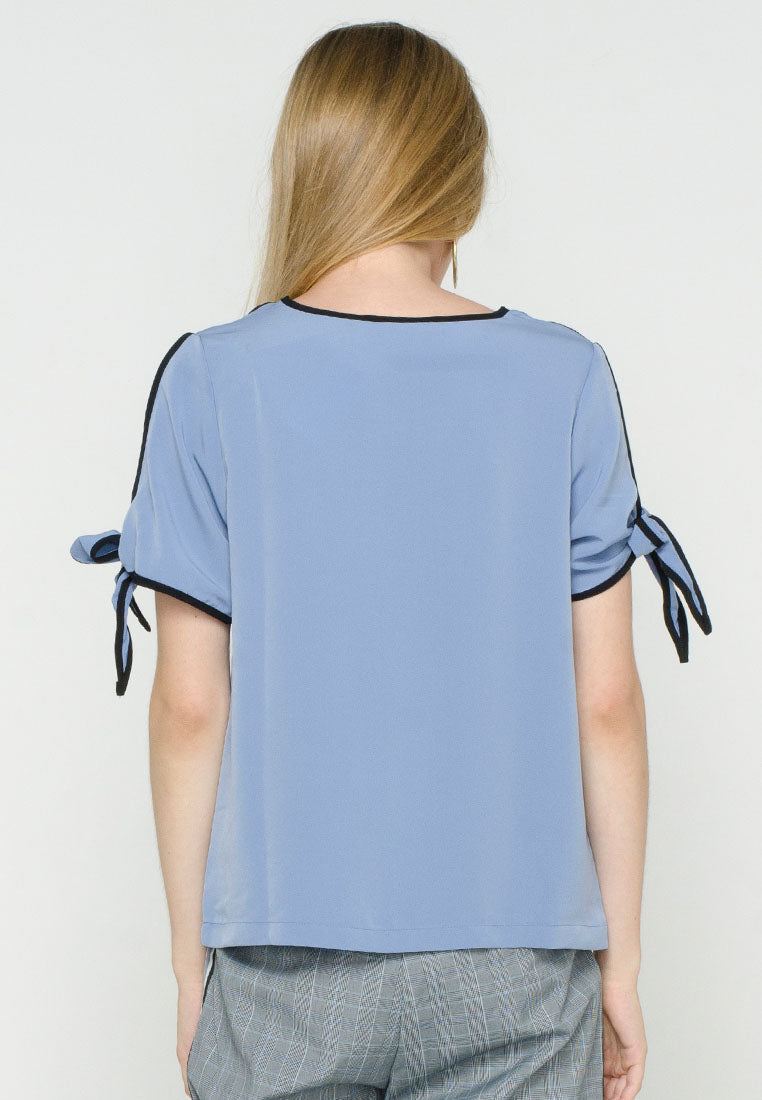 Polyester Short Sleeves Blouse