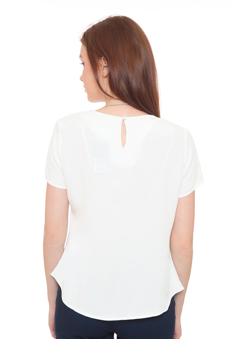 Blouse with Necklace Detail