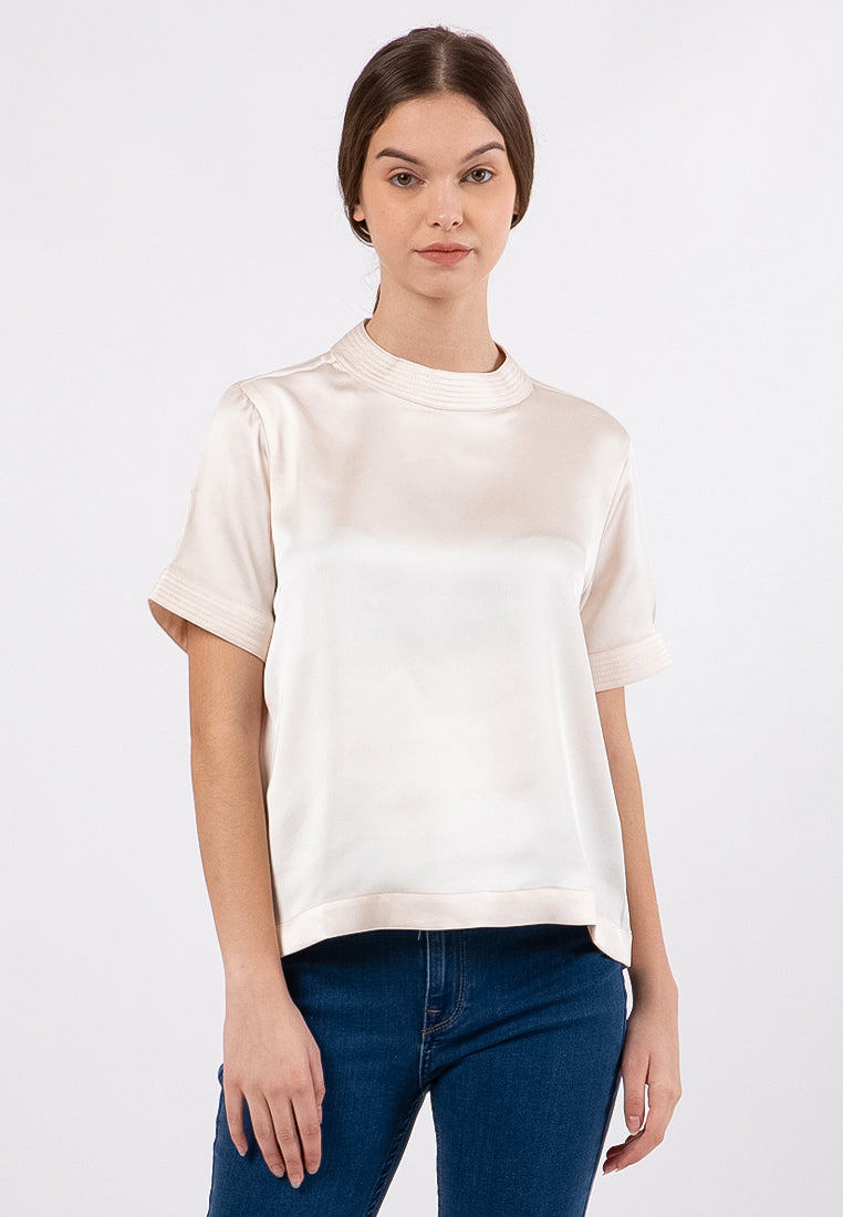 Boxy Satin Blouse