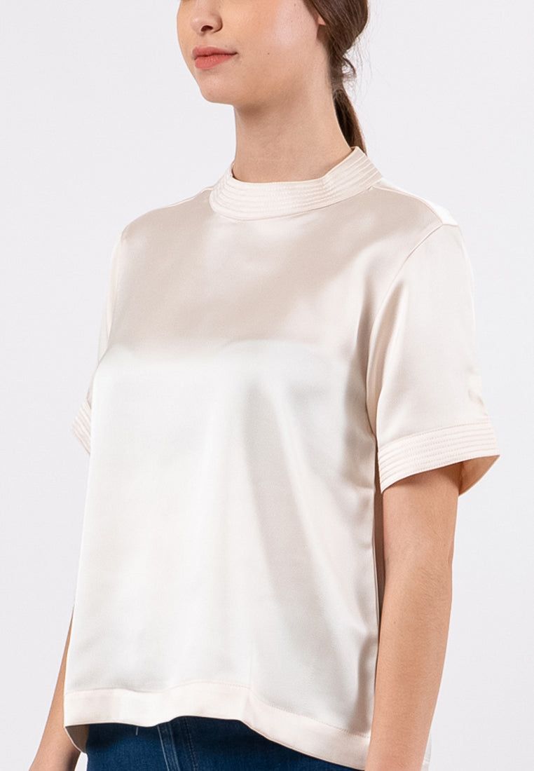Boxy Satin Blouse