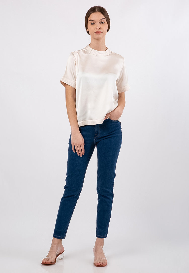 Boxy Satin Blouse