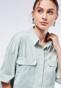 Double Pocket Short Sleeve Blouse