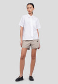 Short Sleeve Shirt with Attached Tie