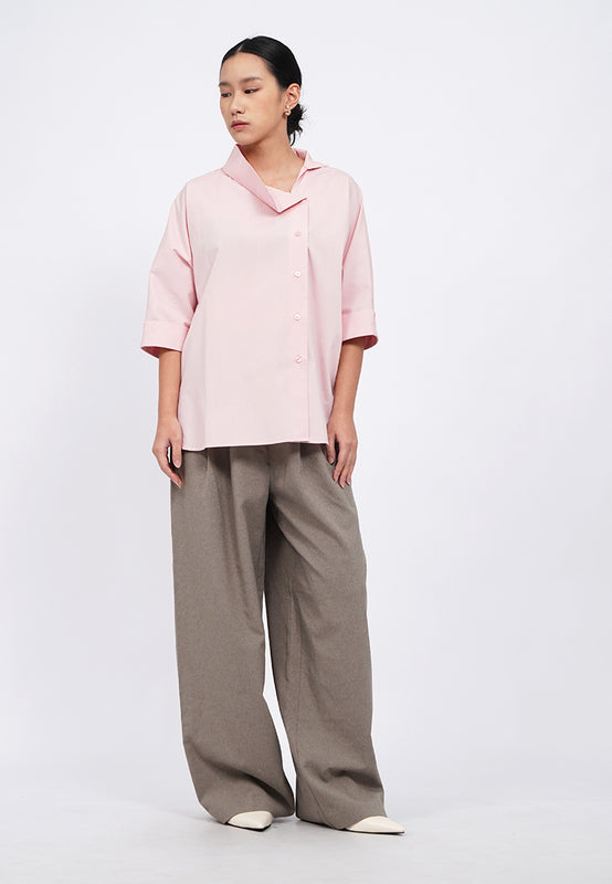 Asymmetric Placket Blouse