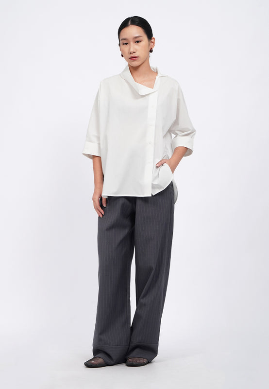 Asymmetric Placket Blouse