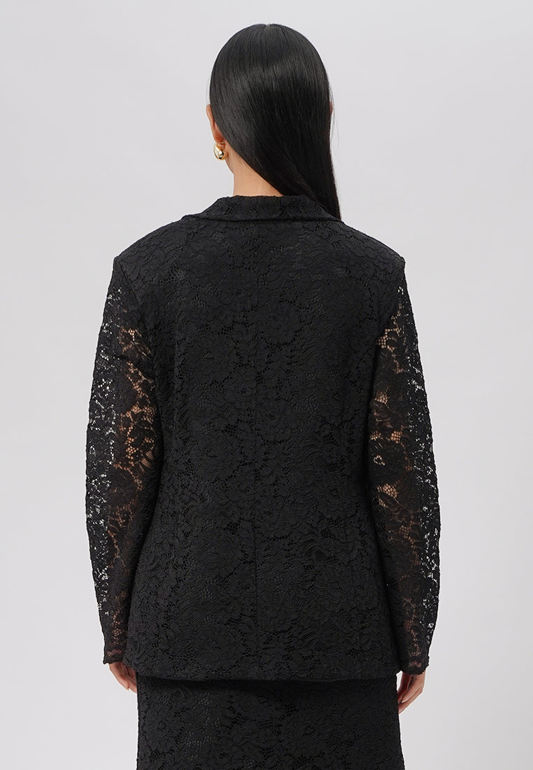 Long Sleeve Lace Blazer