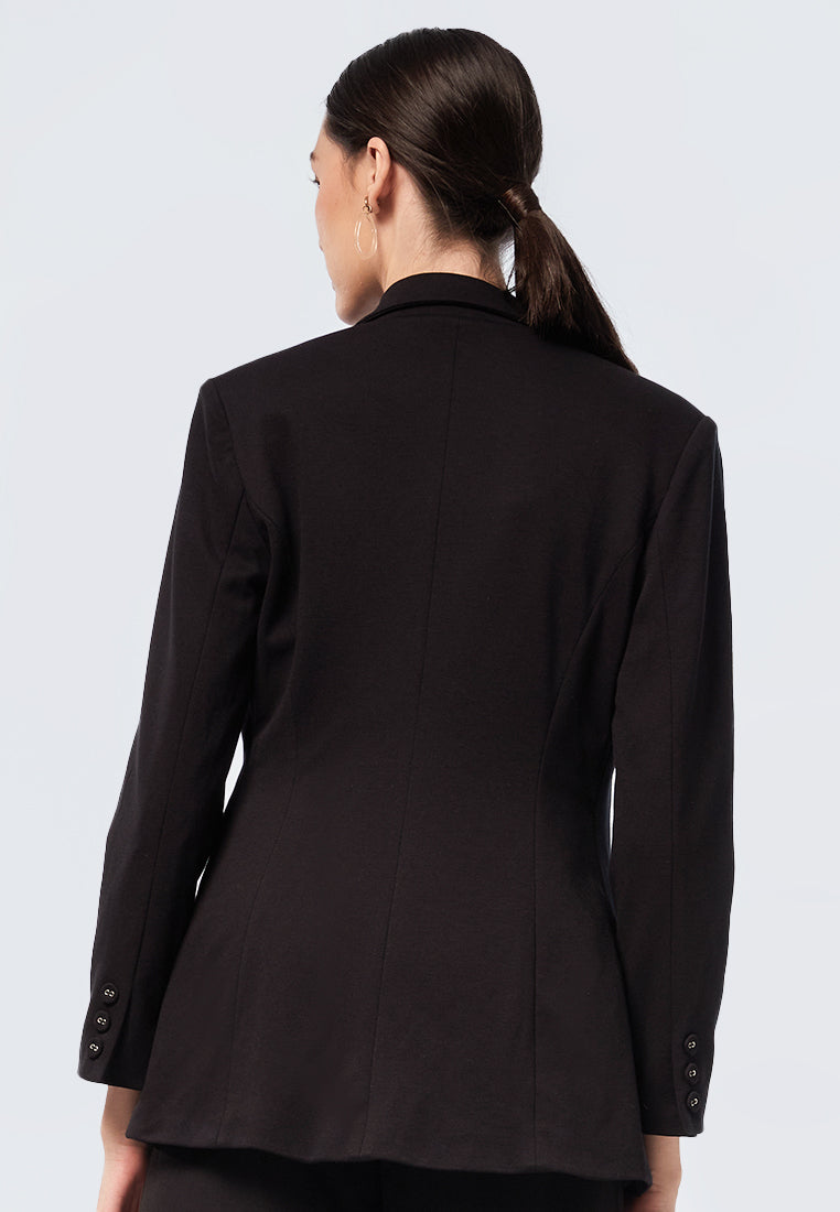 Basic Long Blazer with Lapel
