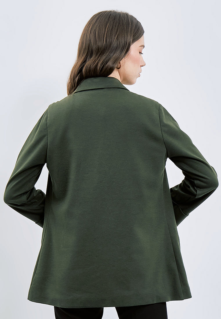 Straight Cut Long Sleeve Blazer