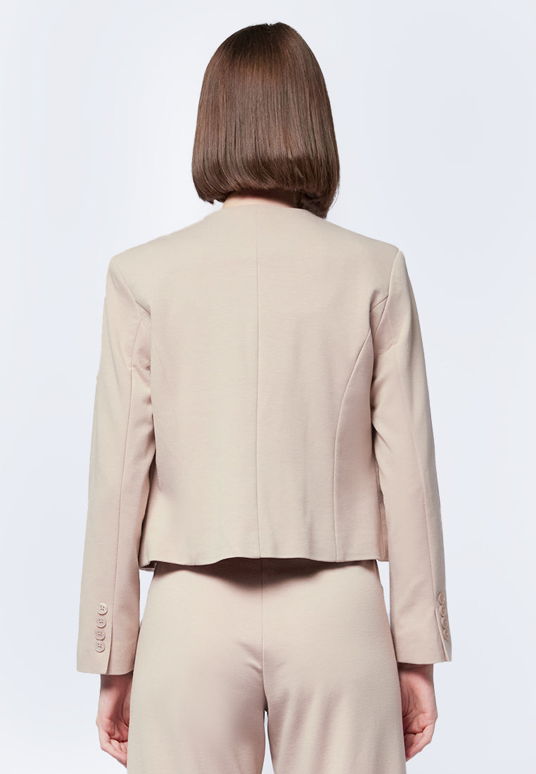 Collarless Crop Blazer