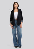 Straight Cut Long Sleeve Blazer