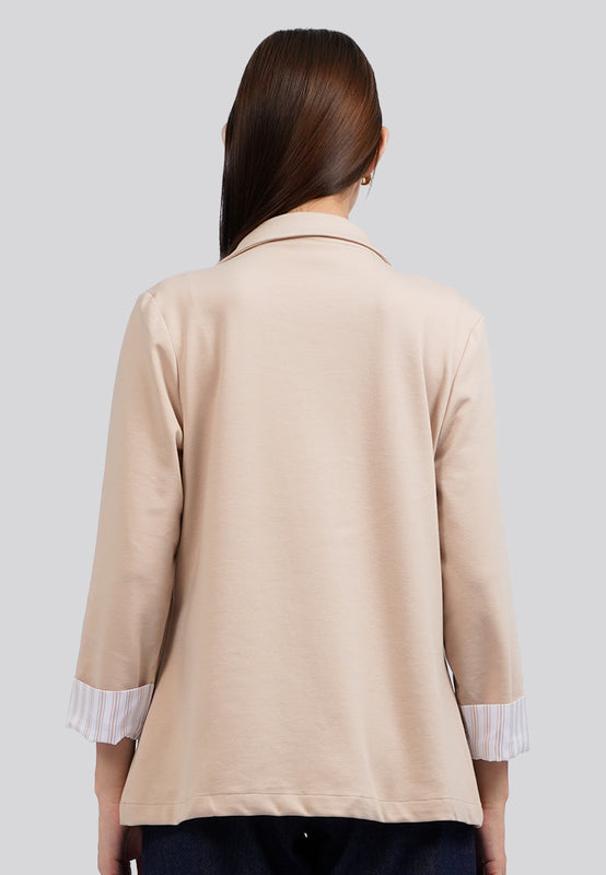 Straight Cut Long Sleeve Blazer