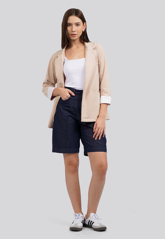 Straight Cut Long Sleeve Blazer