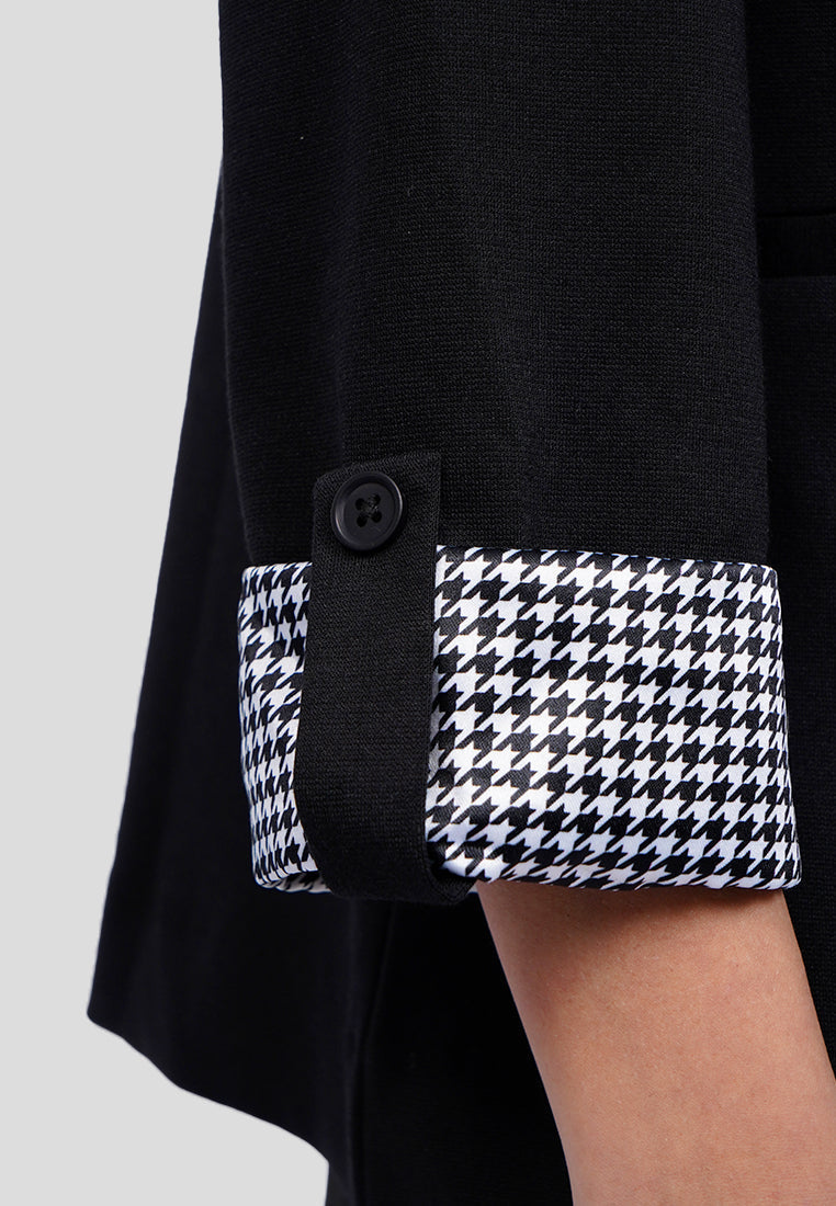 Rolled Up Sleeves Knit Blazer