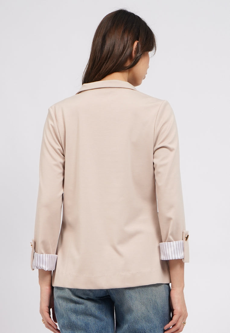 Straight Cut Long Sleeve Blazer