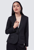 Basic Regular No Lapel Blazer