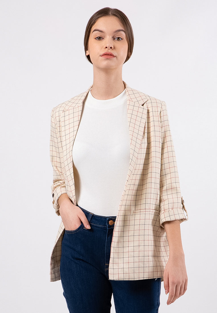 Loose Checked Blazer