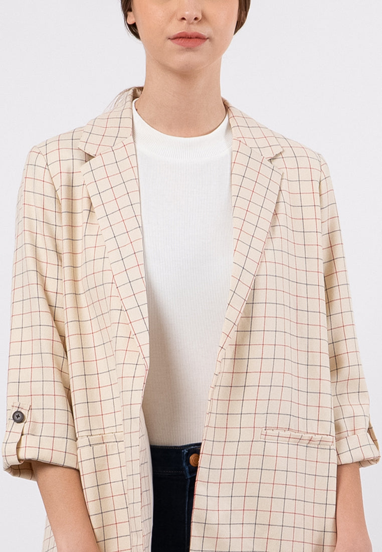 Loose Checked Blazer