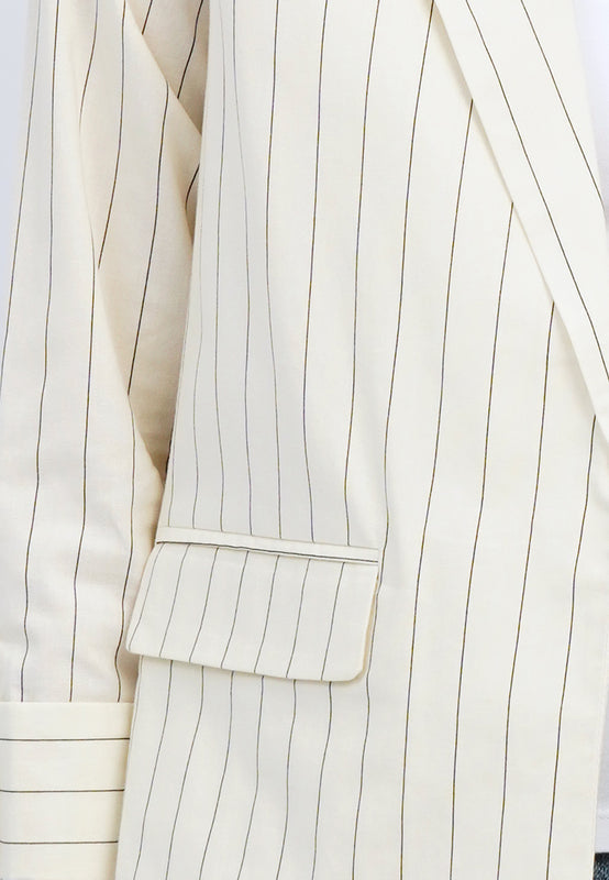 Rolled Up Sleeves Open Blazer