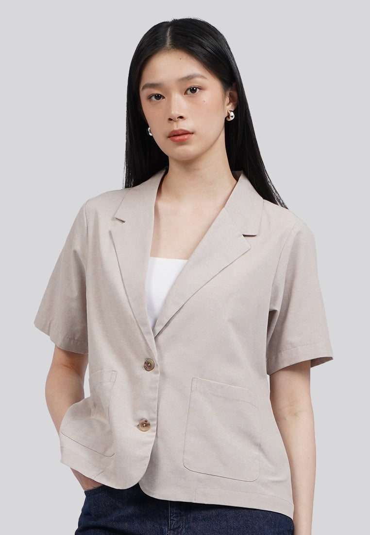 Boxy Short Sleeve Blazer