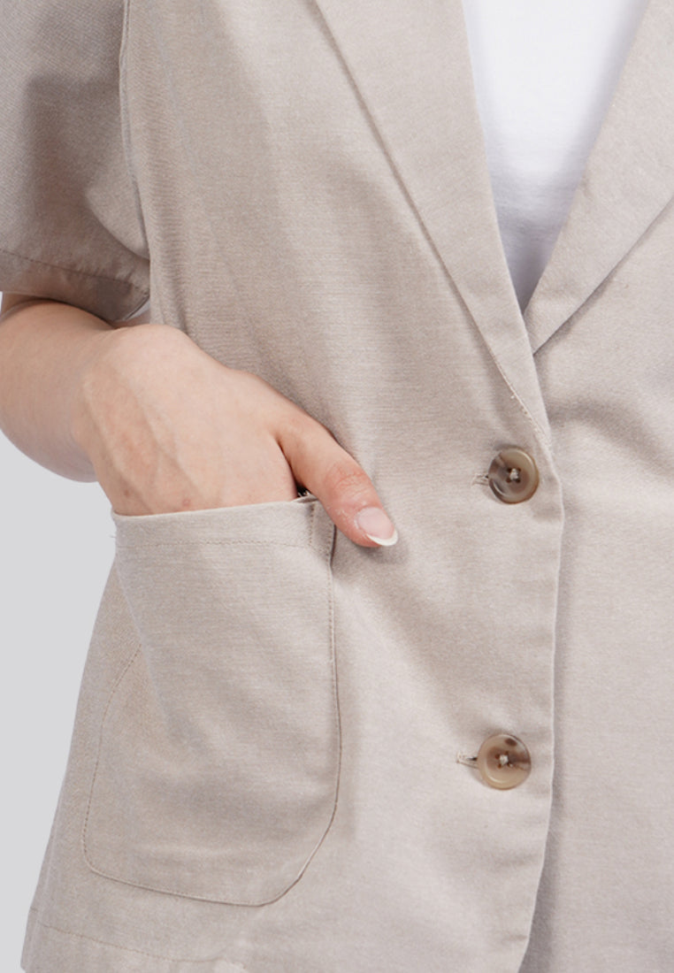 Boxy Short Sleeve Blazer