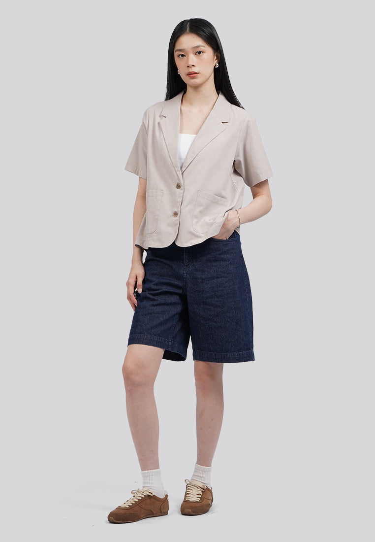 Boxy Short Sleeve Blazer
