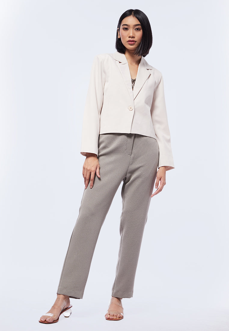 Long Sleeve Blazer with Lapel