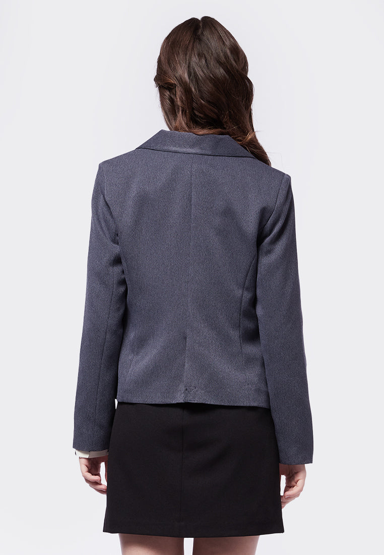 Basic Long Sleeve Tailored Blazer