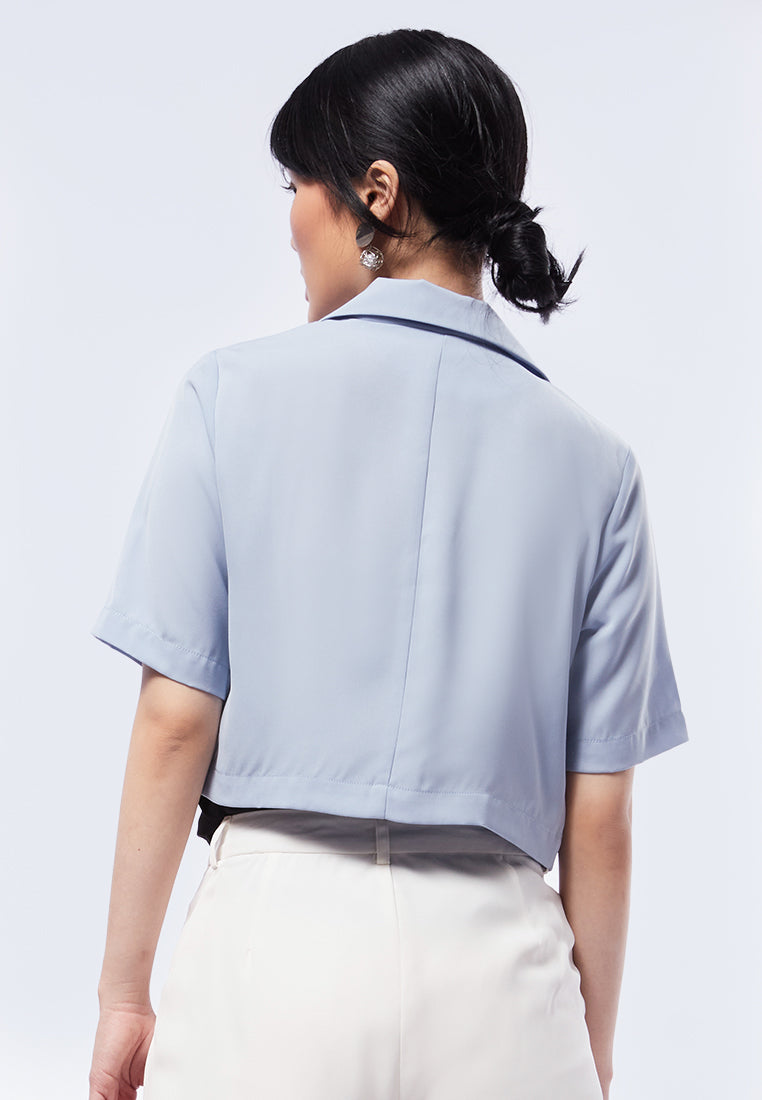 Short Sleeve Crop Blazer