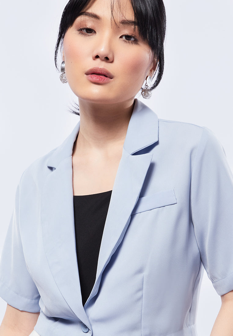 Short Sleeve Crop Blazer