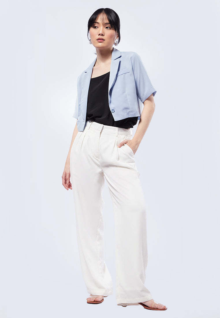Short Sleeve Crop Blazer