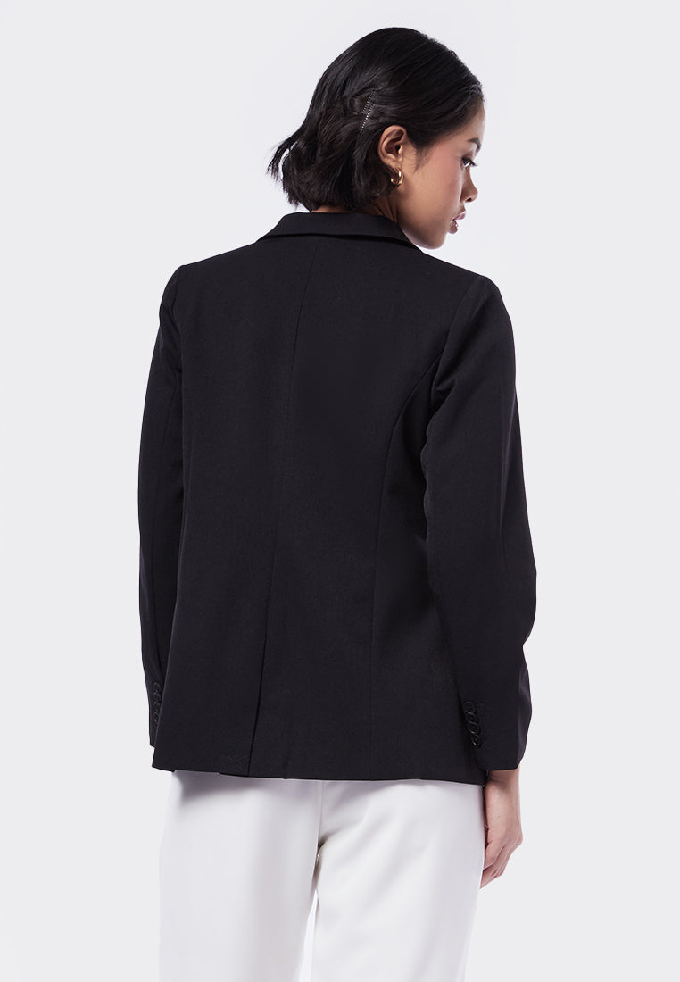 Double Breasted Long Blazer