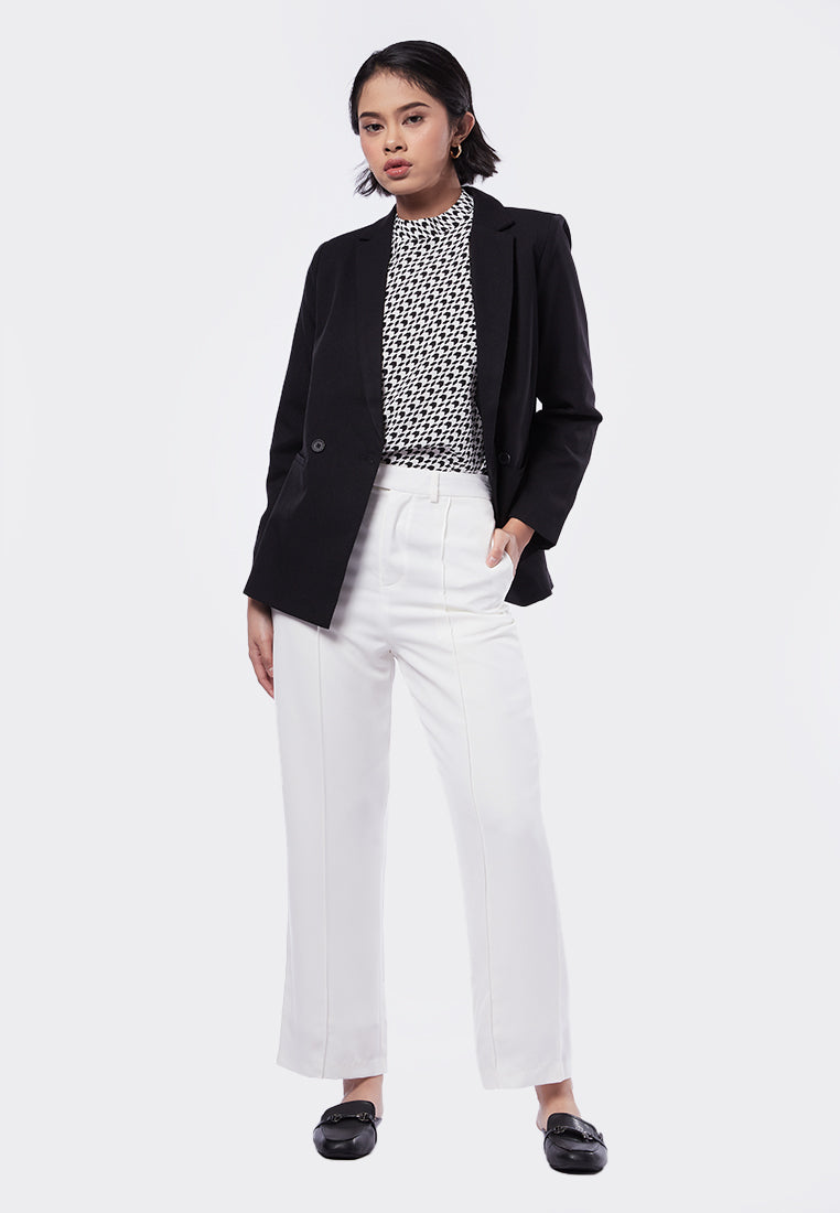 Double Breasted Long Blazer