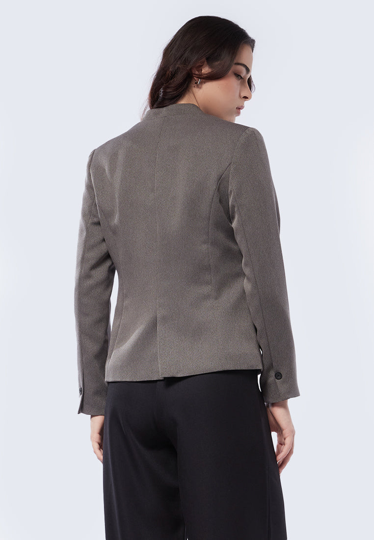 Non Lapel Tailored Blazer