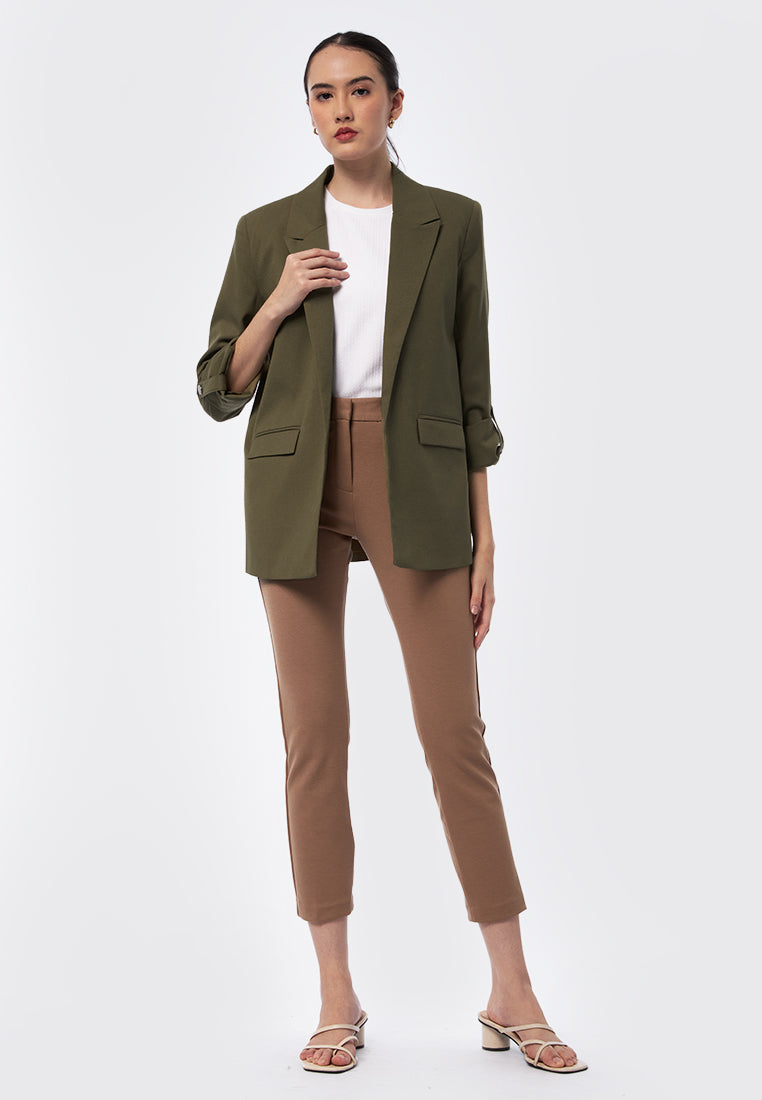 Rolled Up Sleeves Loose Blazer
