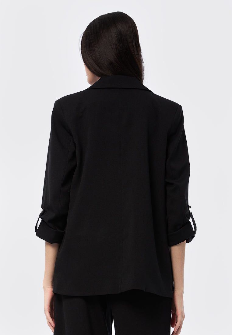 Rolled Up Sleeves Loose Blazer