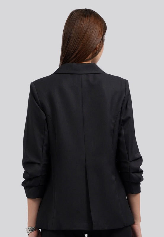 Double Pocket Long Sleeve Blazer