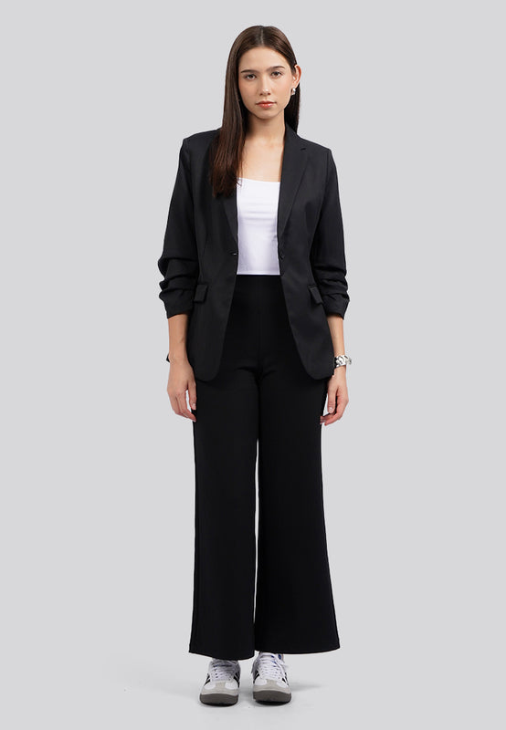 Double Pocket Long Sleeve Blazer