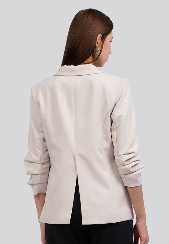 Double Pocket Long Sleeve Blazer
